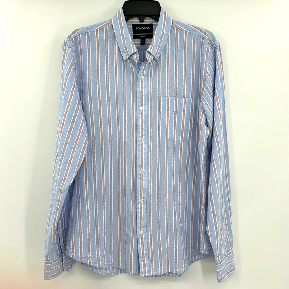 Bonobos Tailored Fit long sleeve, button-down dress, shirt, size Medium